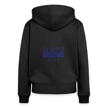 Mathématiques et pommes Mathématiques Calcul des nombres - Sweat à capuche zippé Premium bio Femme - noir - Dos - Julia (174cm)