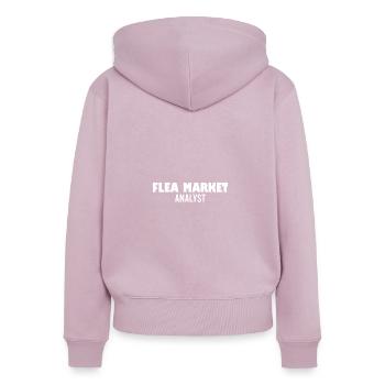 Analyst Flea Market - Frauen Premium Bio Zip Hoodie - Altrosa - Hinten - Julia (174cm)