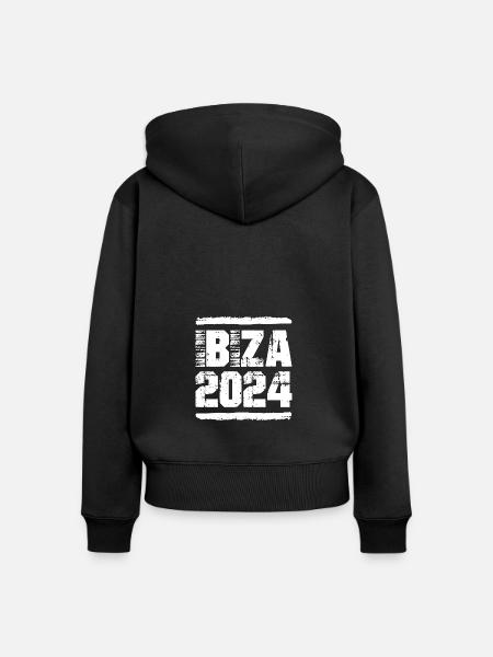 Ibiza 2024 Team - Frauen Premium Bio Zip Hoodie - Schwarz