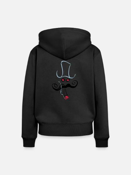 hipster_13.ai - Frauen Premium Bio Zip Hoodie - Schwarz