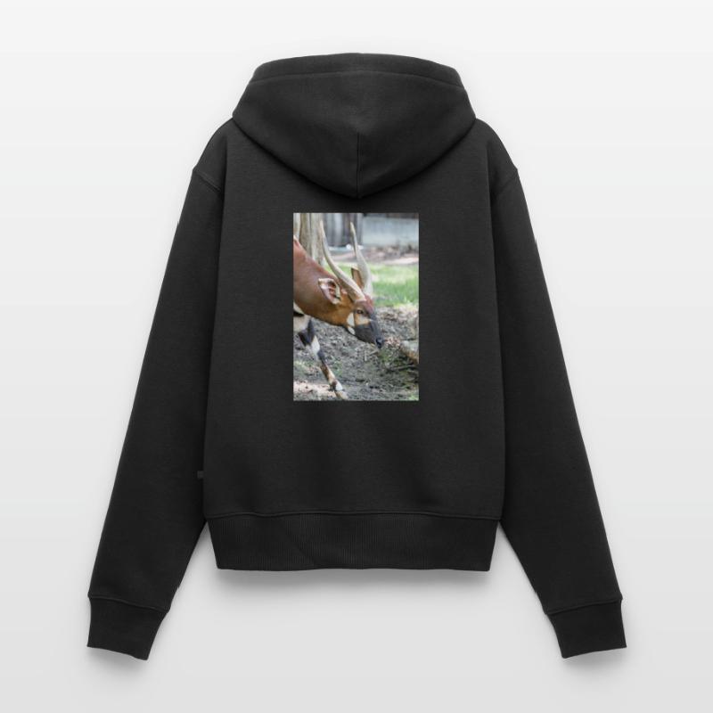 Eastern Bongo (in german Bongo) Tragelaphus euryce Women's Premium Organic Zip Hoodie
