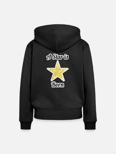 Rock Star - Frauen Premium Bio Zip Hoodie - Schwarz