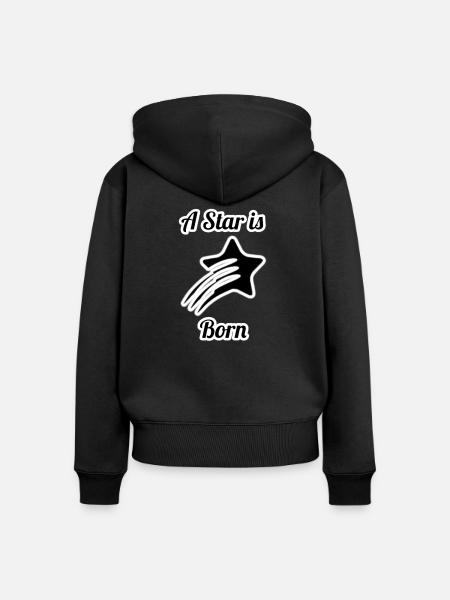 Rock Star - Frauen Premium Bio Zip Hoodie - Schwarz