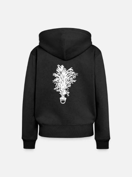 Topfpflanze, Geschenk, Geschenkidee - Frauen Premium Bio Zip Hoodie - Schwarz