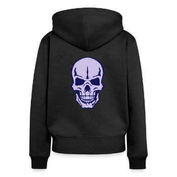 death head skull dead head 2805 - Women's Premium Organic Zip Hoodie - black - Back - Julia (174cm)