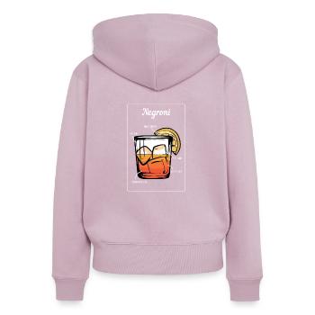 Negroni Cocktail Bar Drink Barkeeper Restaurant - Frauen Premium Bio Zip Hoodie - Altrosa - Hinten - Julia (174cm)