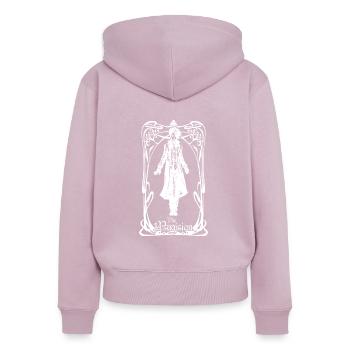 Die Magier-Tarotkarte - Frauen Premium Bio Zip Hoodie - Altrosa - Hinten - Julia (174cm)