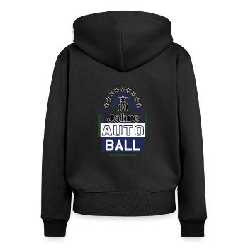 10 Jahre Autoball Jubiläum Autoballspieler Jubi - Frauen Premium Bio Zip Hoodie - Schwarz - Hinten - Julia (174cm)