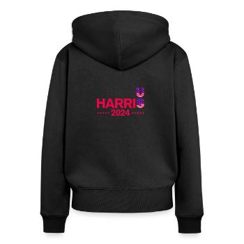 US Elections 2024 Harris - Women's Premium Organic Zip Hoodie - black - Back - Julia (174cm)