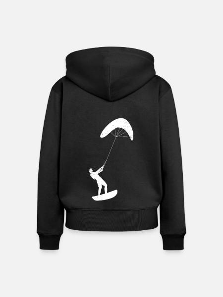 Kitesurfing - Frauen Premium Bio Zip Hoodie - Schwarz