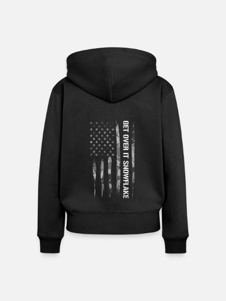 Get Over It Snowflake - Frauen Premium Bio Zip Hoodie - Schwarz