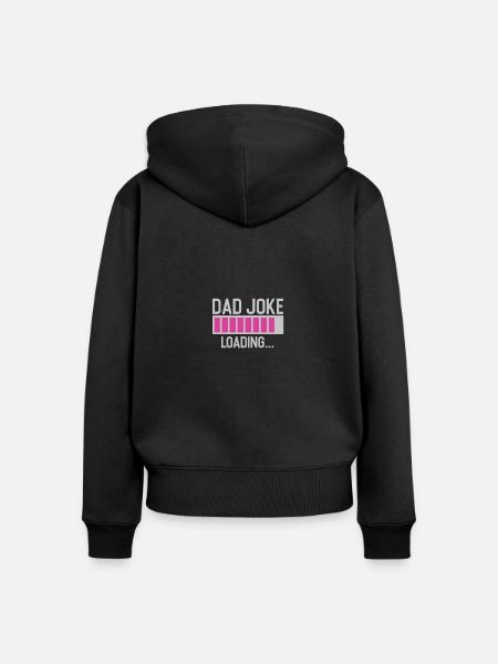 dad joke loading - Frauen Premium Bio Zip Hoodie - Schwarz
