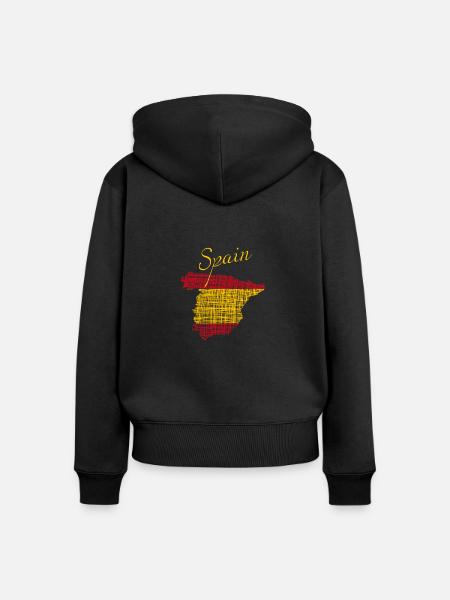 Spain - Frauen Premium Bio Zip Hoodie - Schwarz