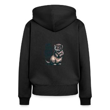 Not today feral child - Women's Premium Organic Zip Hoodie - black - Back - Julia (174cm)