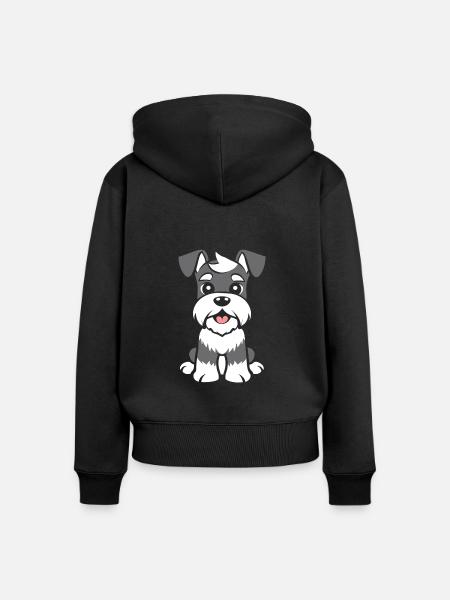 Schnauzer - Frauen Premium Bio Zip Hoodie - Schwarz