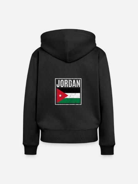Jordanien - Frauen Premium Bio Zip Hoodie - Schwarz