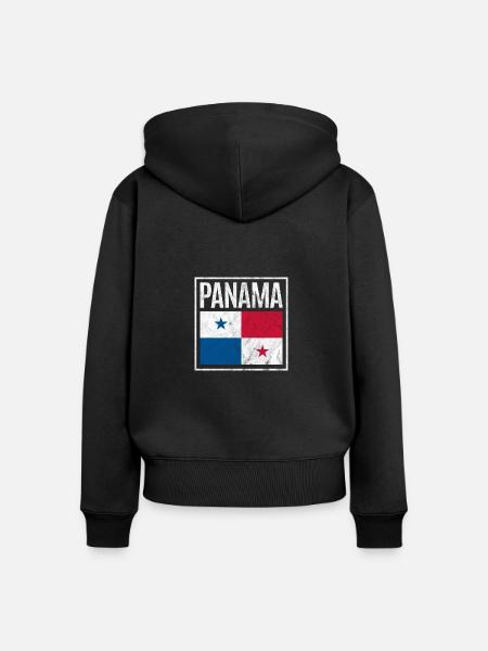 Panama - Frauen Premium Bio Zip Hoodie - Schwarz
