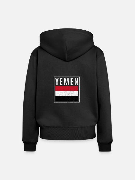 Jemen - Frauen Premium Bio Zip Hoodie - Schwarz