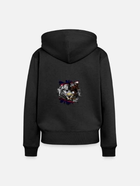 Amerikanisch-Samoa - Frauen Premium Bio Zip Hoodie - Schwarz