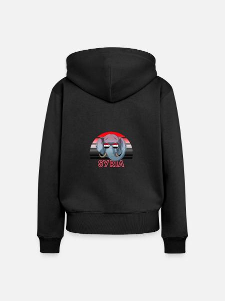 Syrien - Frauen Premium Bio Zip Hoodie - Schwarz