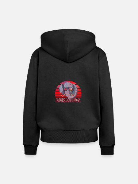 Bermuda - Frauen Premium Bio Zip Hoodie - Schwarz