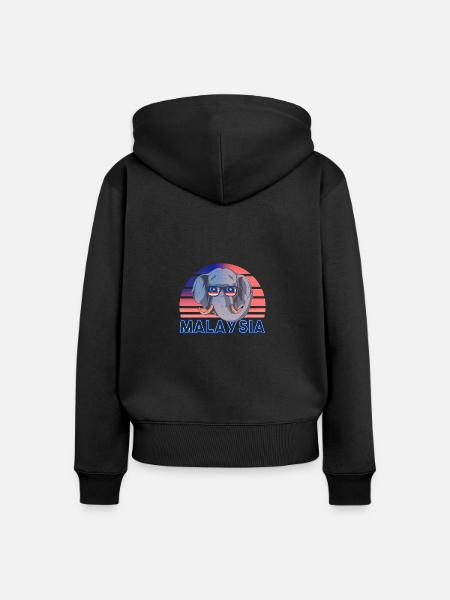 Malaysia - Frauen Premium Bio Zip Hoodie - Schwarz