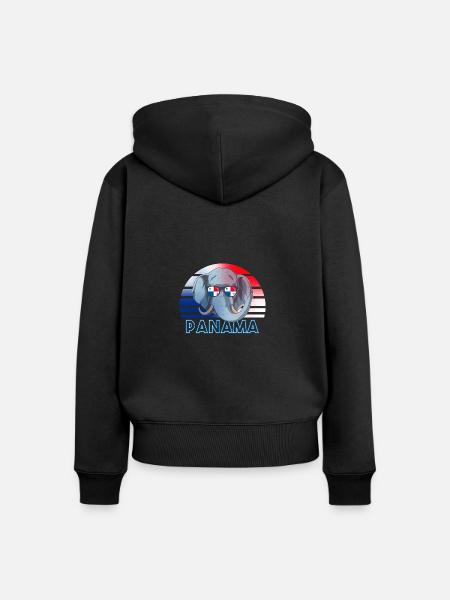 Panama - Frauen Premium Bio Zip Hoodie - Schwarz