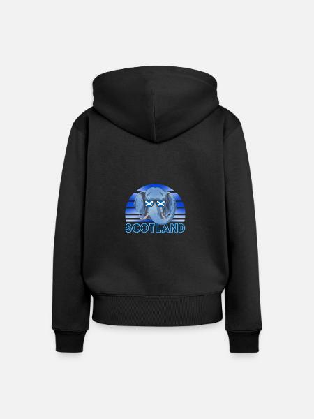 Schottland - Frauen Premium Bio Zip Hoodie - Schwarz