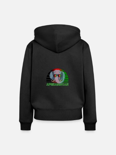 Afghanistan - Frauen Premium Bio Zip Hoodie - Schwarz