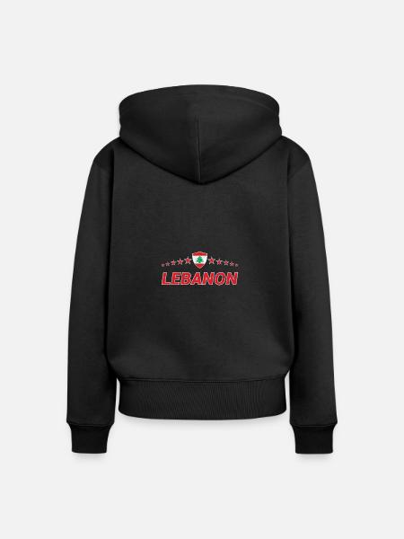 Libanon - Frauen Premium Bio Zip Hoodie - Schwarz