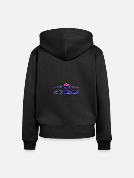 Australien - Frauen Premium Bio Zip Hoodie - Schwarz
