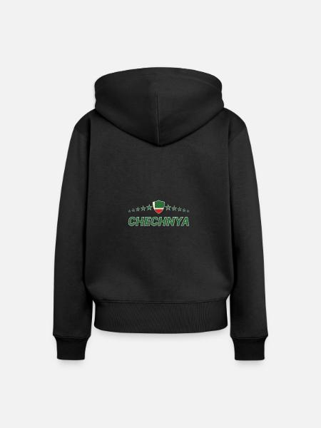 Tschetschenien - Frauen Premium Bio Zip Hoodie - Schwarz