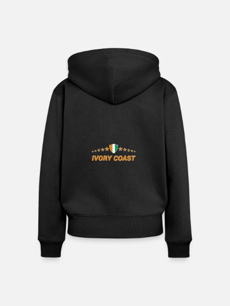 Elfenbeinküste - Frauen Premium Bio Zip Hoodie - Schwarz