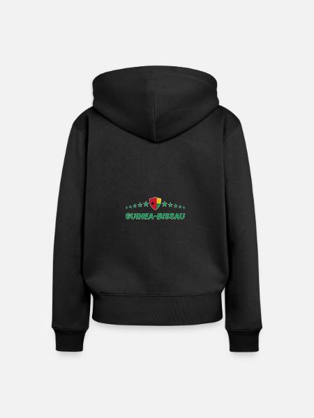 Guinea-Bissau - Frauen Premium Bio Zip Hoodie - Schwarz