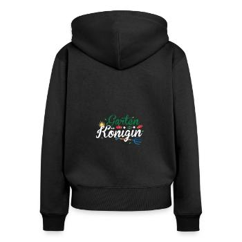 Garden Kings Jardinier Jardinier Dictons Dames - Sweat à capuche zippé Premium bio Femme - noir - Dos - Julia (174cm)