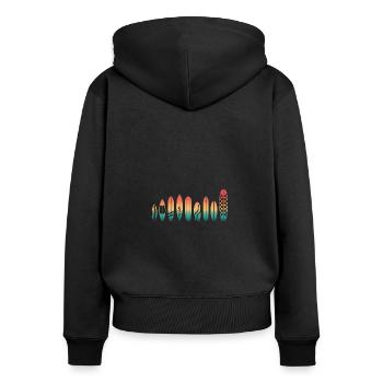 Different Skateboard Skate Boarder Types - Women's Premium Organic Zip Hoodie - black - Back - Julia (174cm)