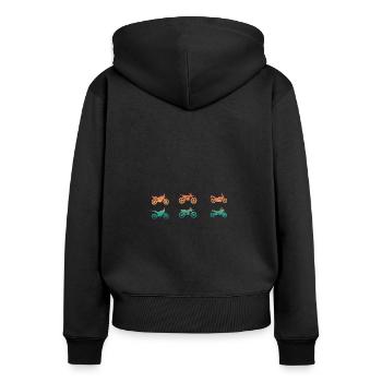Different Enduro Motocross Motorcycle Types - Women's Premium Organic Zip Hoodie - black - Back - Julia (174cm)
