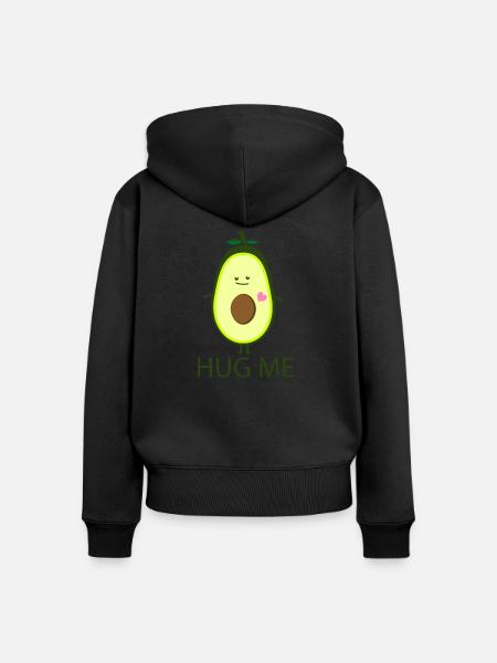 Hug me - Avocado - Frauen Premium Bio Zip Hoodie - Schwarz
