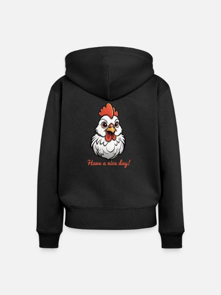 Have a nice day! - Frauen Premium Bio Zip Hoodie - Schwarz