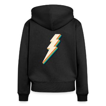 Lightning Bolt - Women's Premium Organic Zip Hoodie - black - Back - Julia (174cm)