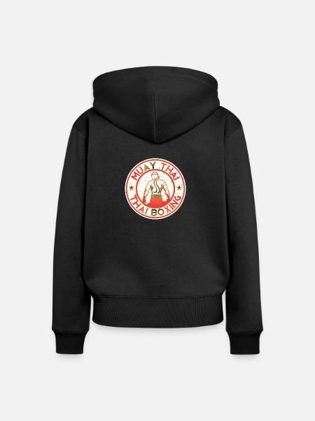 Thai Boxing - Frauen Premium Bio Zip Hoodie - Schwarz