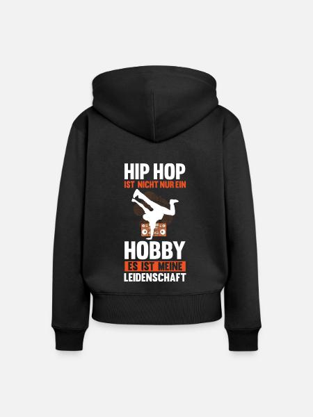 Hip Hop Tänzer - Frauen Premium Bio Zip Hoodie - Schwarz