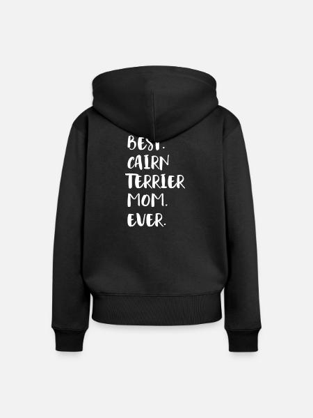 Cairn Terrier - Frauen Premium Bio Zip Hoodie - Schwarz