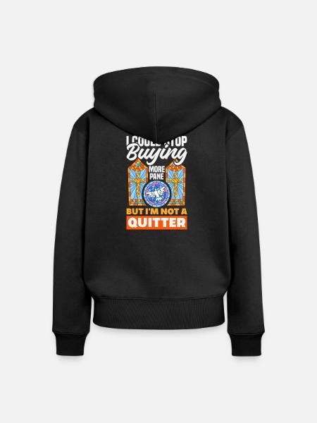 Buntglas-kunst Buntglas-künstler - Frauen Premium Bio Zip Hoodie - Schwarz