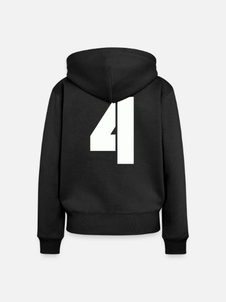 4 - Frauen Premium Bio Zip Hoodie - Schwarz