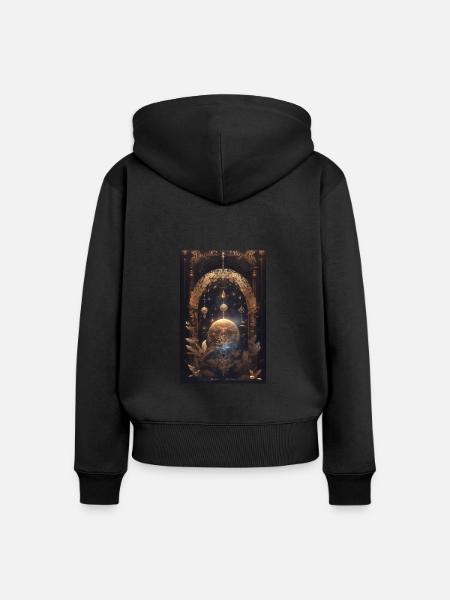 Zeitmaschine - Frauen Premium Bio Zip Hoodie - Schwarz