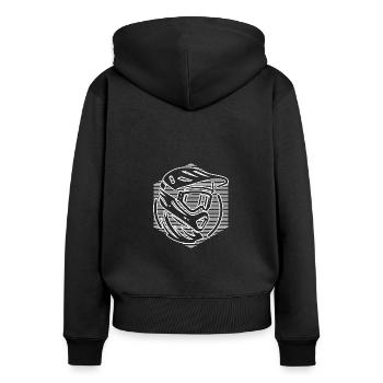 Vélo de montagne VTT VTT pour hommes et femmes - Sweat à capuche zippé Premium bio Femme - noir - Dos - Julia (174cm)