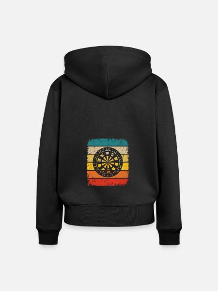 Retro Rectangle - Dartscheibe - - Frauen Premium Bio Zip Hoodie - Schwarz
