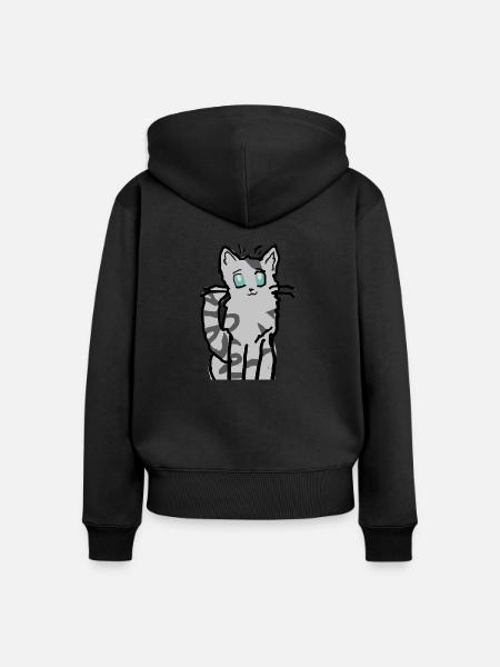 Kriegerkatzen - Jayfeather - Frauen Premium Bio Zip Hoodie - Schwarz