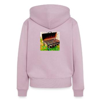 Grill der 50er Jahre - Frauen Premium Bio Zip Hoodie - Altrosa - Hinten - Julia (174cm)